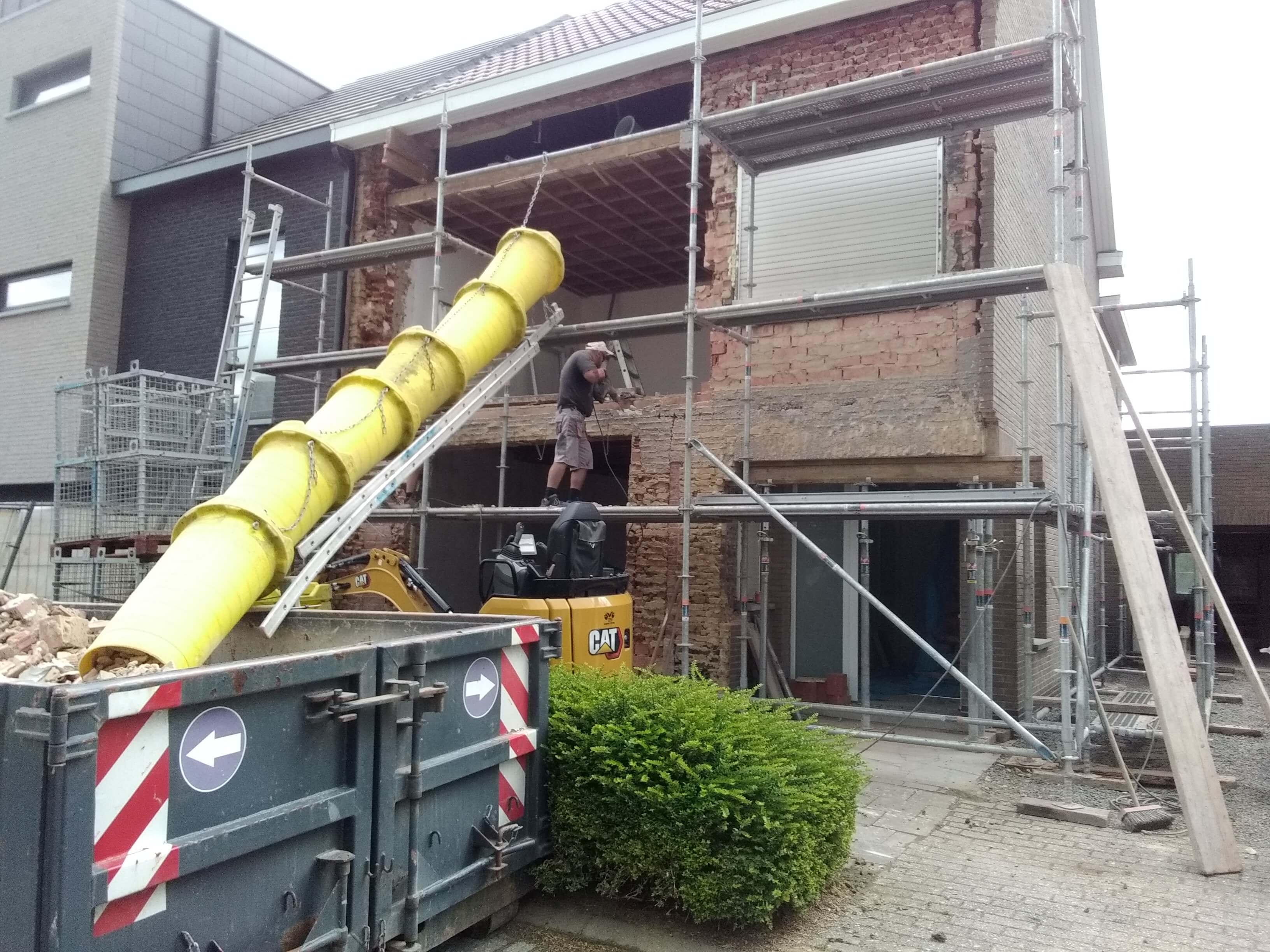 Herstellen verzakking Halfopen bebouwing 